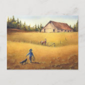 OUD BARN, APPALOSA BOY & DOG by SHARON SHARPE Briefkaart (Voorkant)