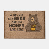 Oud Beer deurmat, bruin Beer Deurmat (Voorkant)