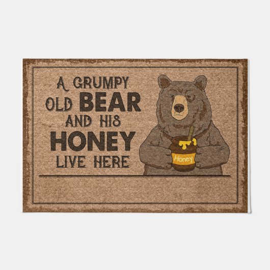 Oud Beer deurmat, bruin Beer Deurmat (Voorkant)