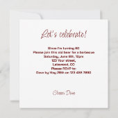 Oud beer verjaardagsuitnodiging, Grizzly beren fee Kaart (Achterkant)