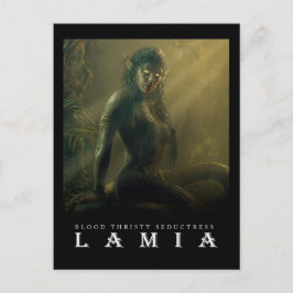 Oud Beest & Wezens: LAMIA Ansichtkaart Briefkaart