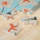 Oud Behang Roos en Bloemen Legpuzzel (Zijkant)