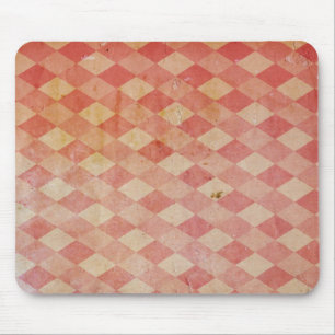 Oud behangselpapier rood diamantpatroon, retro des muismat