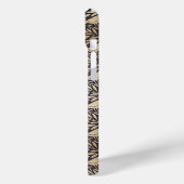Oud beige vogelmotief op donkere achtergrond Case-Mate iPhone case (Achterkant / Links)
