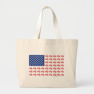 OUD-BIKE-FLAG-T-SHIRT GROTE TOTE BAG
