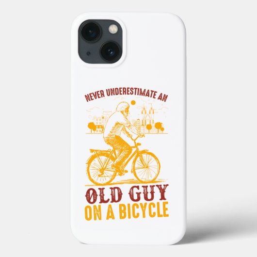 Oud Biker Design | Fiets | Nooit onderschatten Case-Mate iPhone Case (Achterkant)