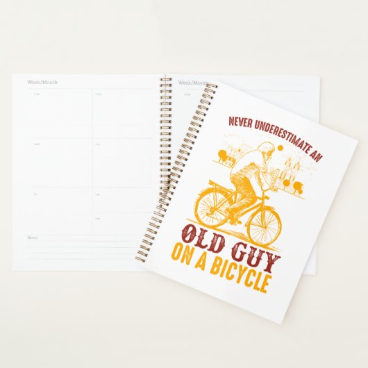 Oud Biker Design | Fiets | Nooit onderschatten Planner (Display)