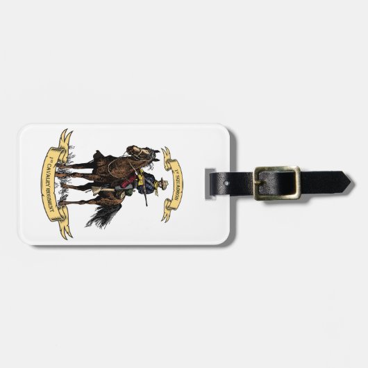 Oud Bill/Goud Bagagelabel -  (Voorkant horizontaal)