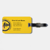 Oud Bill/Goud Bagagelabel -  (Achterkant horizontaal)