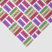 Oud bioscoop- en theaterkaartjes patroon tissuepapier (Detail)