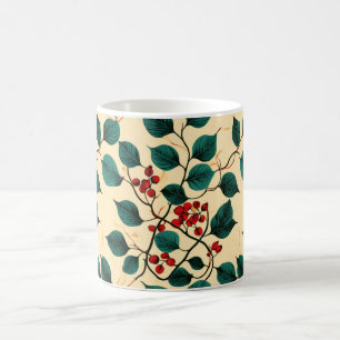 Oud bladpatroon mok ontwerp