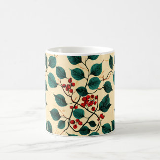 Oud bladpatroon mok ontwerp