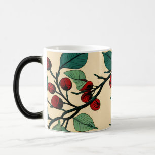 Oud bladpatroon mok ontwerp