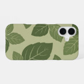 Oud bladpatroon van basilicum iPhone 16 hoesje (Achterkant horizontaal)