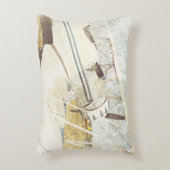 Oud Blauw Antiek Vliegtuigrechthoek Accentkussen Accent Kussen (Voorkant(Verticaal))