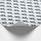 Oud blauw fietsenpakpapier cadeaupapier (Hoek)
