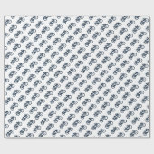 Oud blauw fietsenpakpapier cadeaupapier (Vlak)