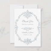 Oud Blauw Frans Trouwlijst Bedankt (Voorkant)