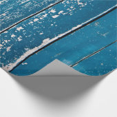 Oud blauw hout cadeaupapier (Hoek)
