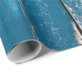 Oud blauw hout cadeaupapier (Rol Hoek)
