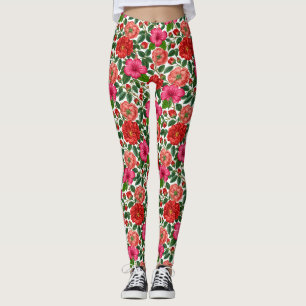 Oud Blauw Iris Botanisch Patroon Leggings