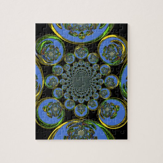 Oud Blauw Legpuzzel (Verticaal)