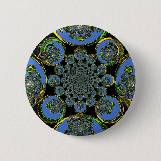 Oud Blauw Ronde Button 5,7 Cm (Voorkant)