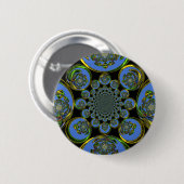 Oud Blauw Ronde Button 5,7 Cm (Voorkant /achterkant)