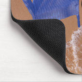 Oud blauw Stoel Mousepad Muismat (Hoek)