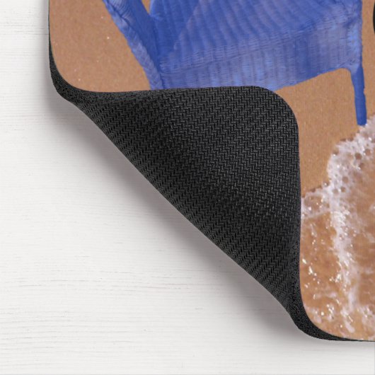 Oud blauw Stoel Mousepad Muismat (Hoek)