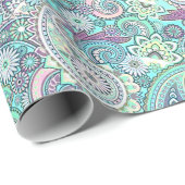 Oud blauwe paisley-cadeaupapier cadeaupapier (Rol Hoek)