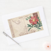 Oud Bloemen Briefkaart  Scrapbook Rechthoekige Sticker (Envelop)