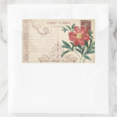 Oud Bloemen Briefkaart  Scrapbook Rechthoekige Sticker (Tas)