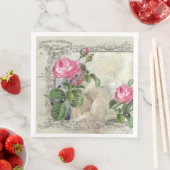 oud bloemenpapier met fashioned servet (Insitu)