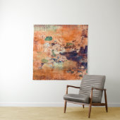 Oud bloemetjesbehang, grunge vignet. wandkleed (In Situ (horizontaal))