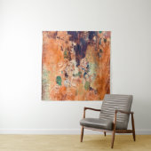 Oud bloemetjesbehang, grunge vignet. wandkleed (In situ)