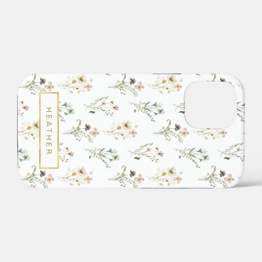 Oud Bloemmotief Case-Mate iPhone Case (Achterkant (horizontaal))