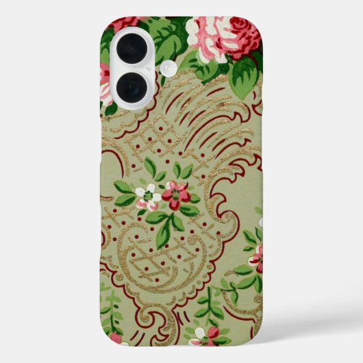 Oud Bloemmotief Case-Mate iPhone Case (Achterkant)
