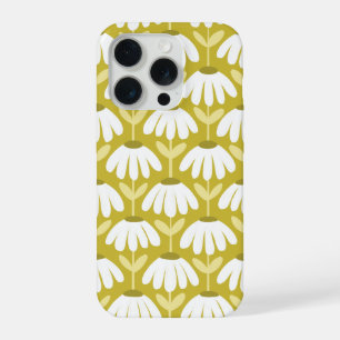 Oud Bloemmotief Donker Goud & Olijfgroen iPhone 15 Pro Case