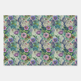 Oud Bloemmotief voor Meubel Decoupage Inpakpapier Vel