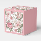 Oud bloempatroon met rozen bedankdoosjes (Voorkant Zijde)