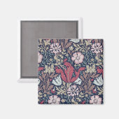 Oud bloempatroon, William Morris Magneet (Voorkant / Achterkant)