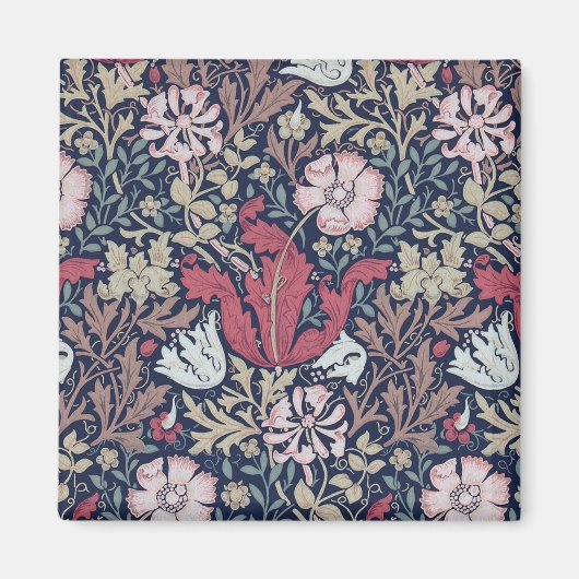 Oud bloempatroon, William Morris Magneet (Voorkant)