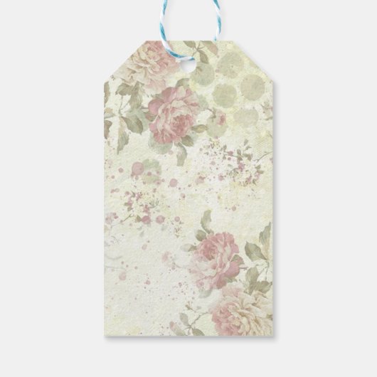 Oud Bloemrijk Spotvogel Scrapboek Cadeaulabel (Achterkant)