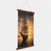 Oud boat Hanging Tapestry Hangend Wandkleed (Gebogen)