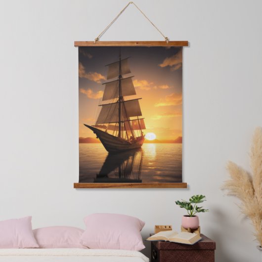 Oud boat Hanging Tapestry Hangend Wandkleed (Slaapkamer)