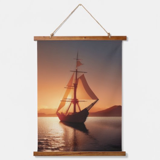 Oud boat Hanging Tapestry Hangend Wandkleed (Voorkant)