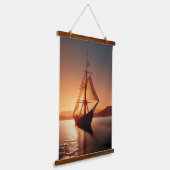 Oud boat Hanging Tapestry Hangend Wandkleed (Gebogen)