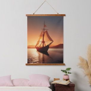 Oud boat Hanging Tapestry Hangend Wandkleed