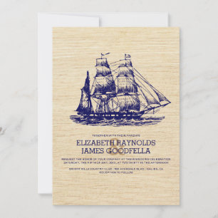 Oud Boat Wedding Invitations Kaart